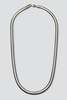 Vintage Sterling Silver Curved Herringbone Necklace - Thumbnail 1