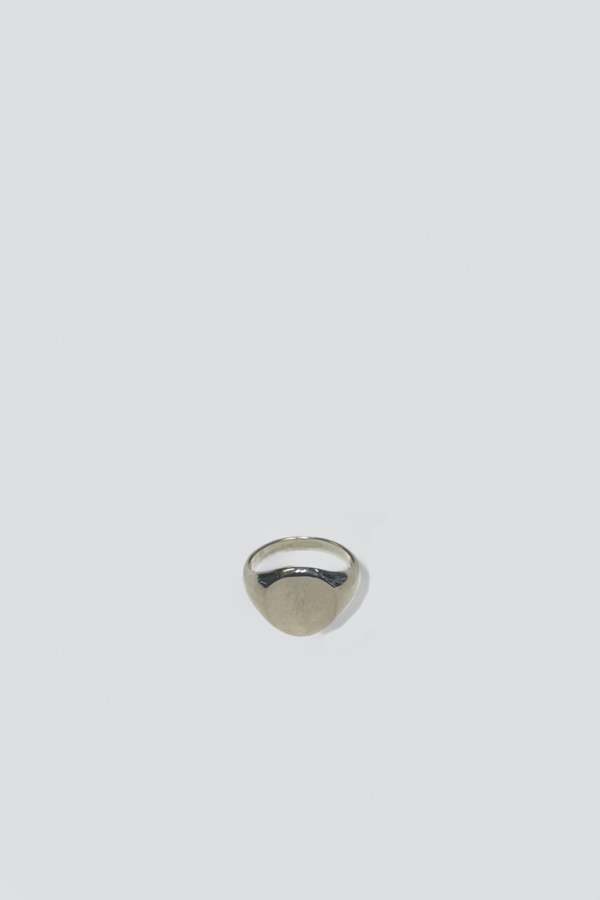 Vintage Sterling Silver Round Signet Ring