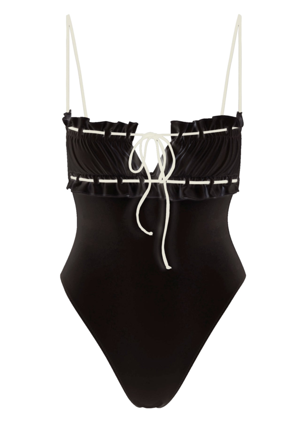 Leelanau Baben Antoinette One Piece - Black/Creme | Garmentory