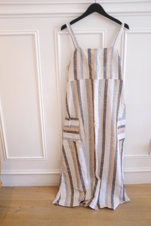 cotton linen apron dress Linen pinafore apron dress – LINENQ