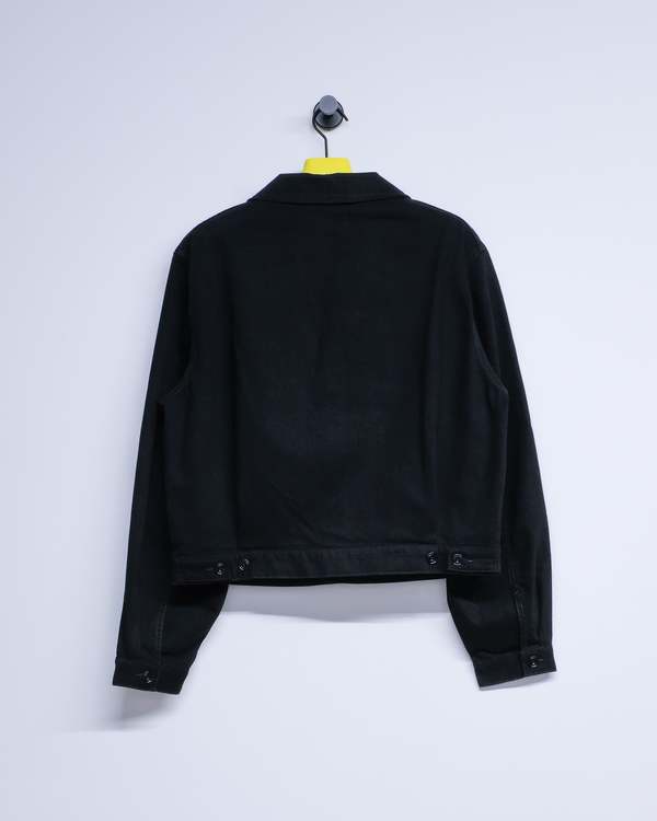 Lemaire Heavy Denim Trucker Jacket - Black | Garmentory