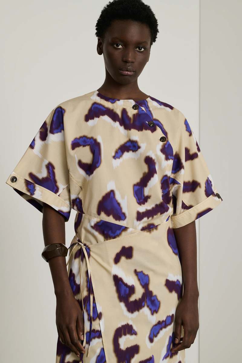 soeur Ecuador Dress - Aubergine Beige
