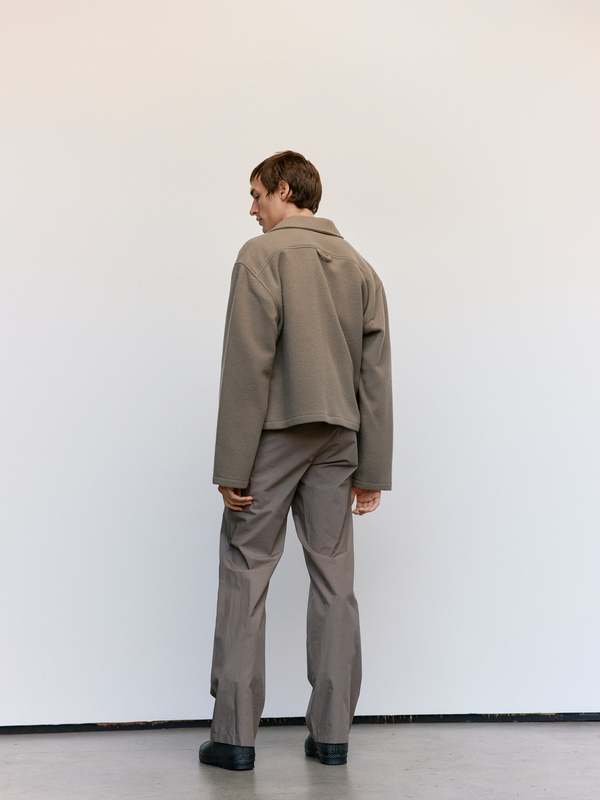Rier Waxed Popeline Cotton Trousers - Argile | Garmentory