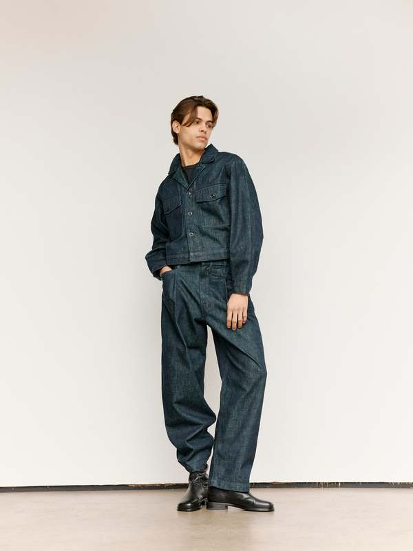 Lemaire Heavy Indigo Denim Trucker Jacket | Garmentory
