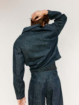 Lemaire Heavy Indigo Denim Trucker Jacket | Garmentory