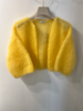 Maiami Light Mohair Short Sleeve Bomber - Yellow - Thumbnail 1