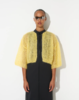 Maiami Light Mohair Short Sleeve Bomber - Yellow - Thumbnail 3