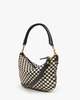 Clare V. Petite Moyen Messenger Bag - Black + White Woven Checker - Thumbnail 3