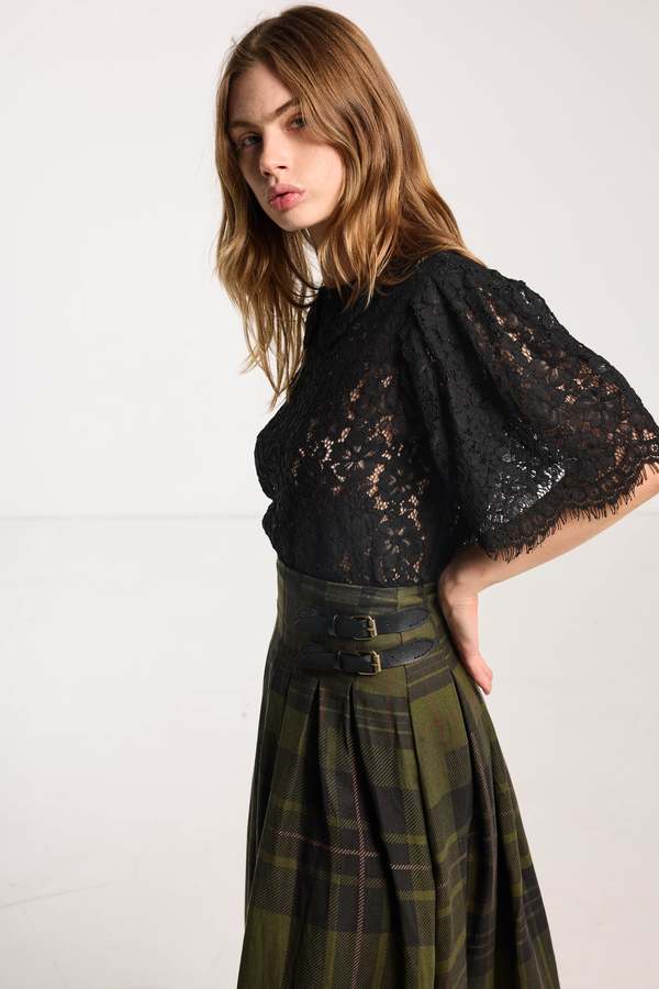 SALASAI Lace Tee - Black