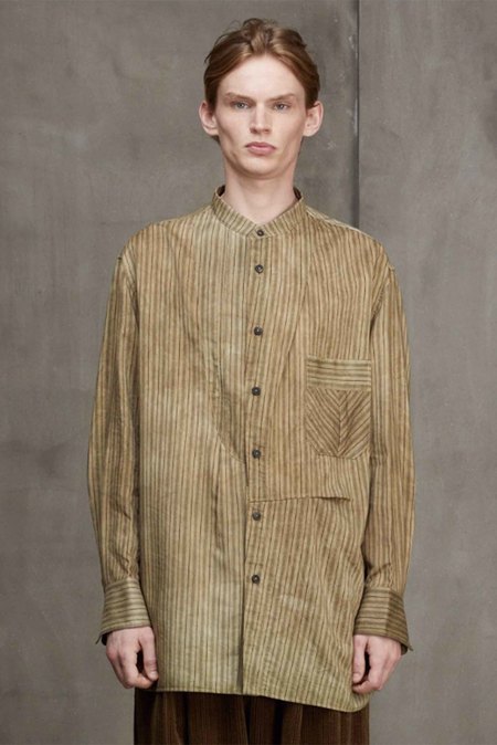 Ziggy Chen Asymmetric Pleated Shirt | Garmentory