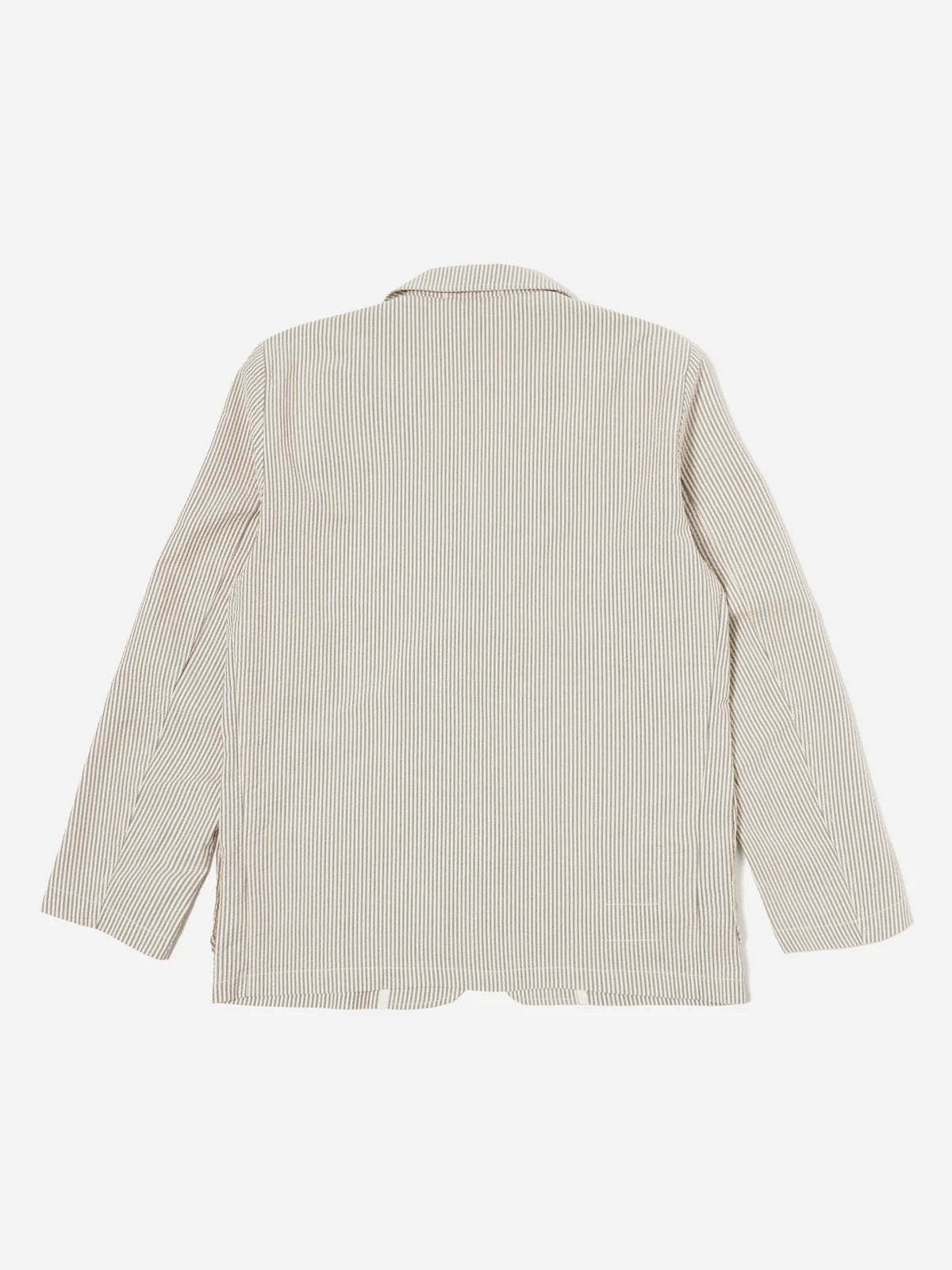Universal Works Two Button Jacket - Grey Derby Stripe | Garmentory