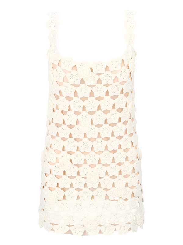Staud Hoya Mini Dress - Ivory | Garmentory