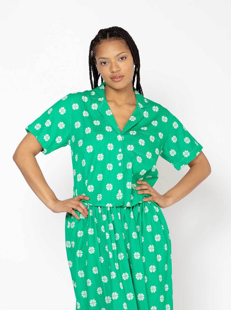 アパレルＡＣＥ Ace & Jig Murphy Shirt - Green Daisy | Garmentory