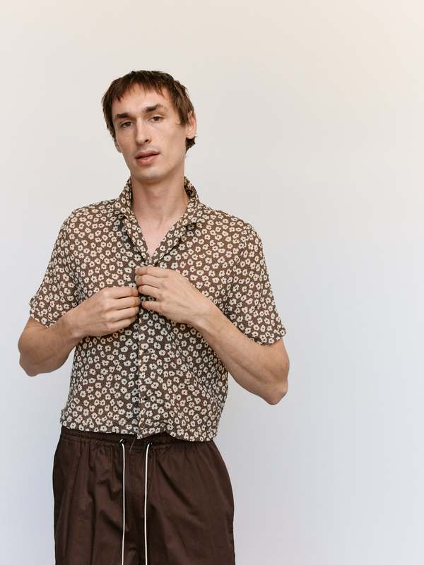 トップス CAMIEL FORTGENS HANDPAINTER FLOWER SHIRT CAMIEL FORTGENS HANDPAINTER FLOWER SHIRT