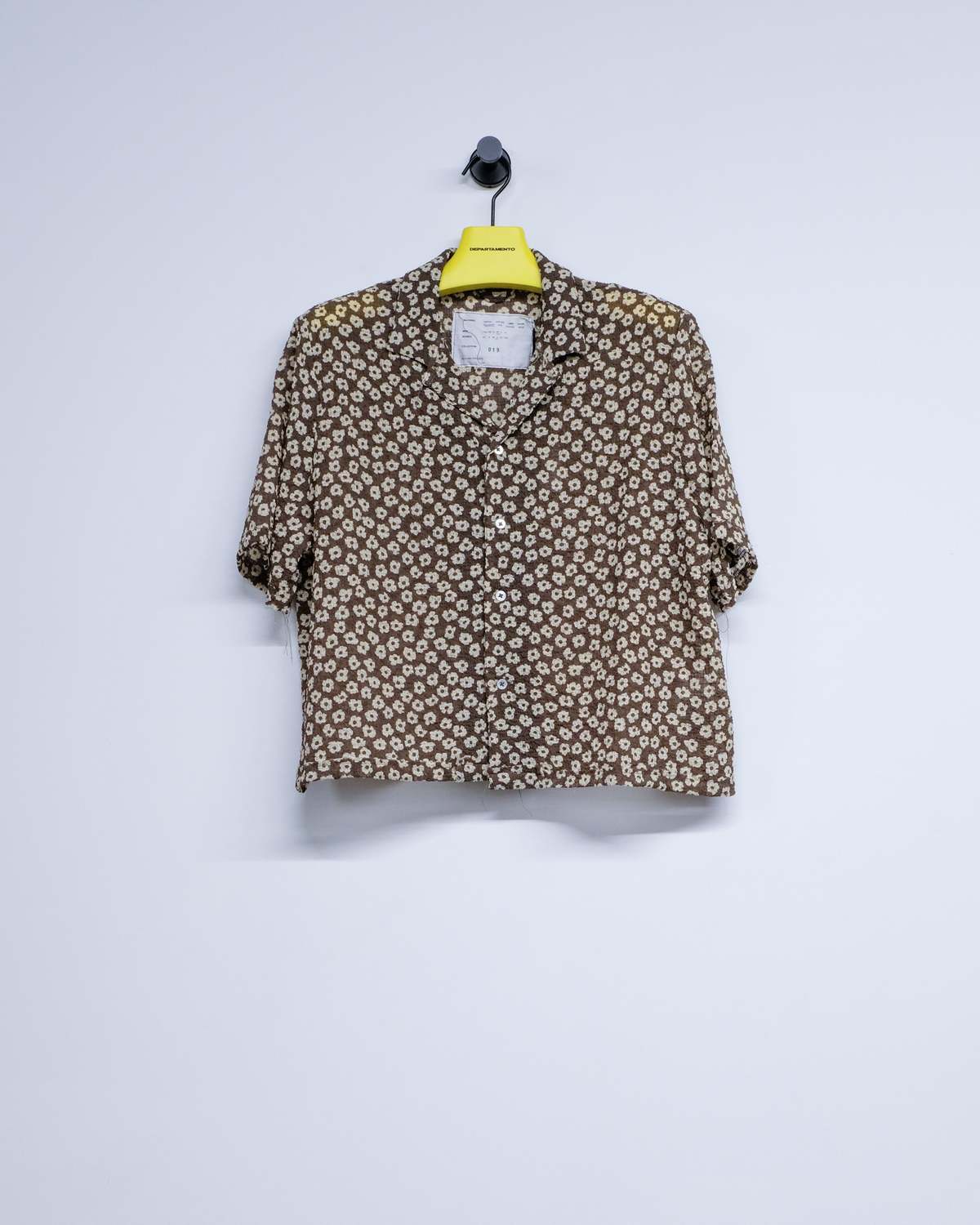 トップス CAMIEL FORTGENS HANDPAINTER FLOWER SHIRT CF.19.05.03.01 SQUARE TOP brown/white flower – Camiel Fortgens