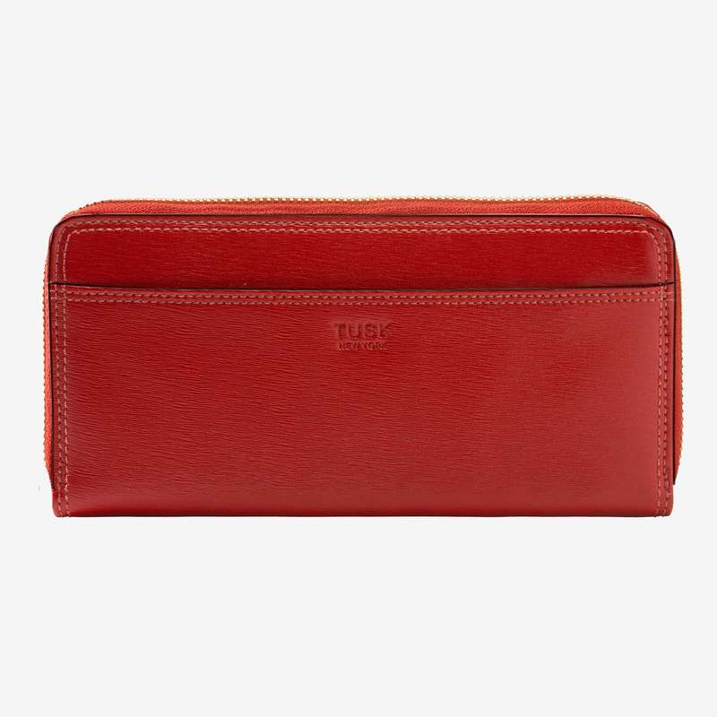 [Margesherwood ] / ☆ STUD ZIPPER WALLET / red suede Tusk Madison Single Zip Wallet | Garmentory