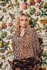 Lindsay Nicholas New York Silk Poet Blouse - Leopard - Thumbnail 2