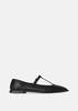The Row Square T-Strap Flat - Black - Thumbnail 1