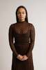 Find Me Now Mesh Long Sleeve Top - Chocolate Checkered - Thumbnail 1