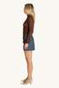 Find Me Now Mesh Long Sleeve Top - Chocolate Checkered - Thumbnail 7