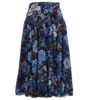 Samantha Sung Aster Skirt with Yoke - Black/Blue - Thumbnail 1