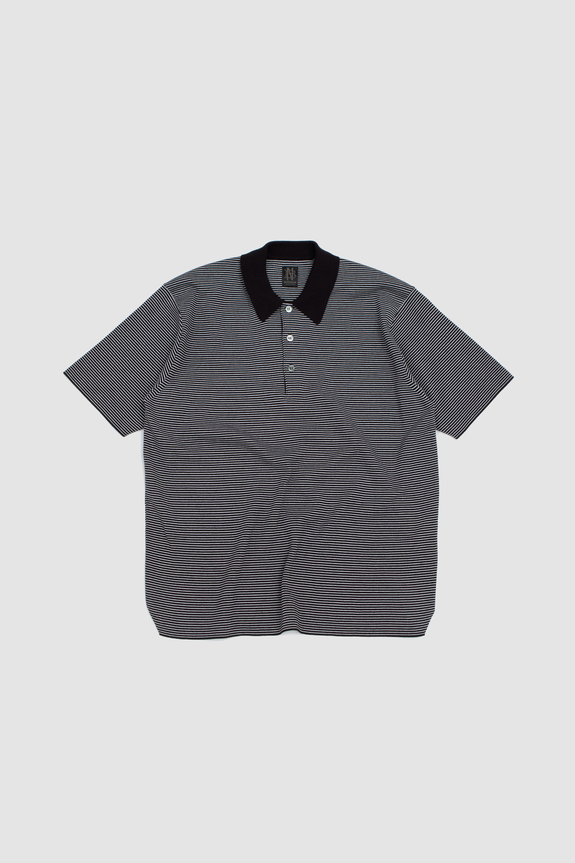 Batoner 32G Smooth Polo (Essential) - Black/ White | Garmentory
