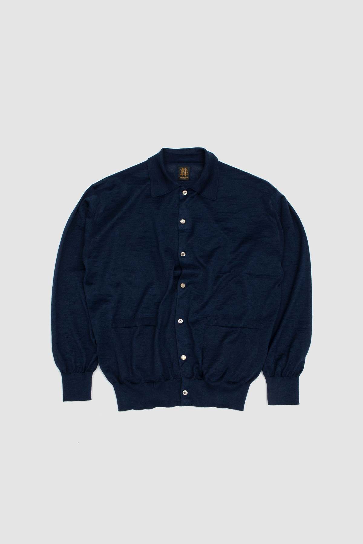 Batoner Choma Polo Cardigan - Dark Blue | Garmentory