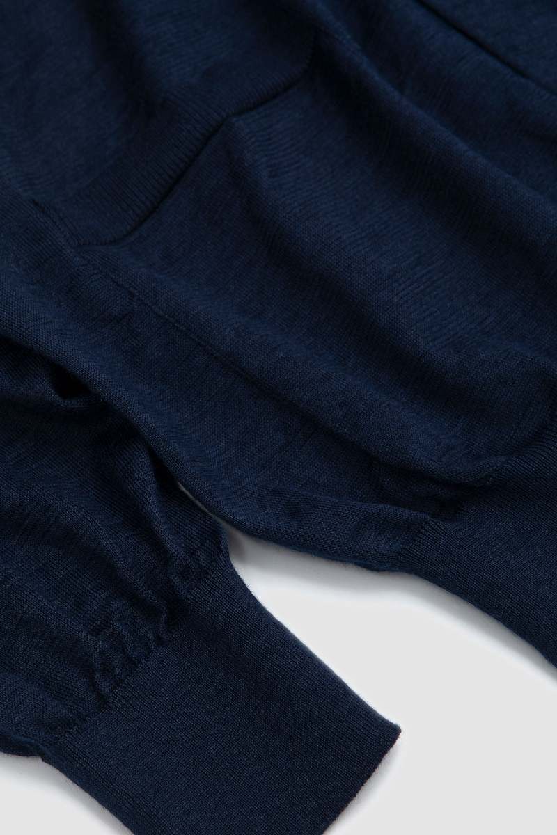 Batoner Choma Polo Cardigan - Dark Blue | Garmentory