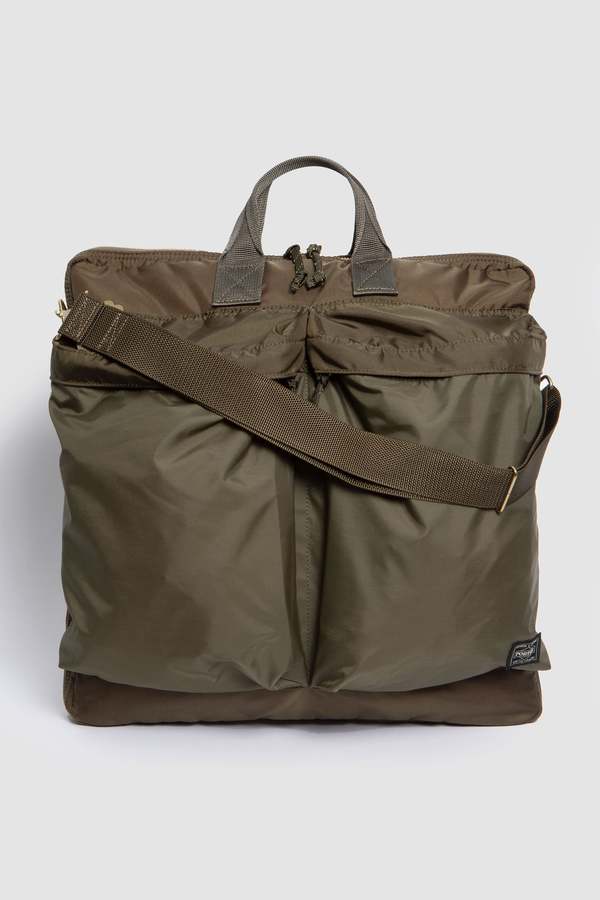 Porter Yoshida Force 2Way Helmet Bag (S) - Olive Drab | Garmentory