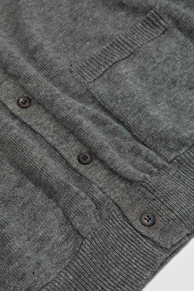 トップス BATONER WAHSED HIGH COUNT LINEN CARDIGAN BATONER Men WASHED HIGH COUNT LINEN V CARDIGAN