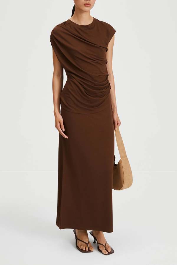 Stylein Claudi Long Skirt - Cacao