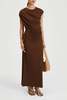 Stylein Claudi Long Skirt - Cacao - Thumbnail 1