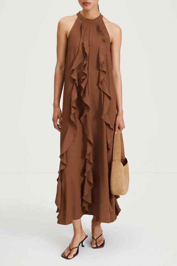 hawaiian floral dress Chestnut Marcella Dress – Prism Boutique main image 0