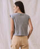 The Great. Peak Shoulder Tee - Heather Grey - Thumbnail 5