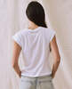 The Great. Peak Shoulder Tee - True White - Thumbnail 4