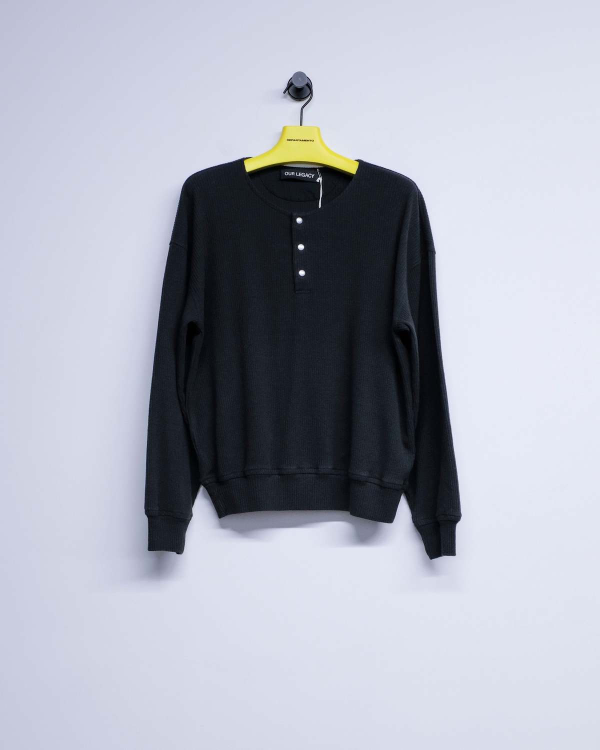 トップス OUR LEGACY BALLON SWEATSHIRT BLACK RIB Our Legacy - Ballon Sweatshirt in Black Rib - M2256BBS – Voo
