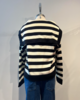 Roberto Collina Striped Sailor Collar Sweater - Black/White - Thumbnail 2