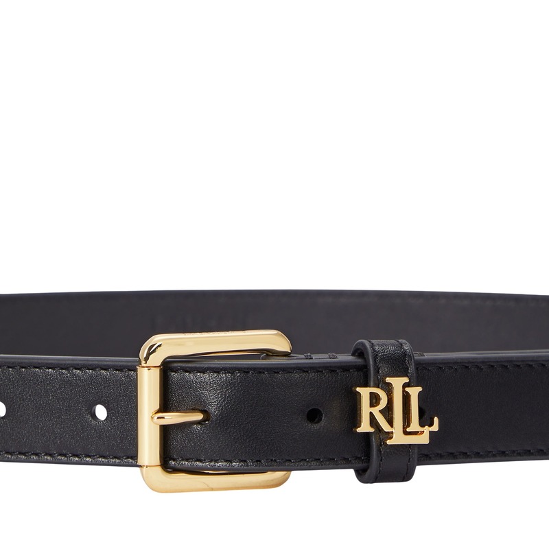 ベルト LAUREN RALPH LAUREN LGO KPPER 25 BELT SKINNY (53266) Lauren Ralph Lauren LGO KPPER 25 Belt Skinny - Black