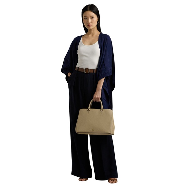 Lauren Ralph Lauren Hanna 37 Satchel Large - Birch Tan | Garmentory