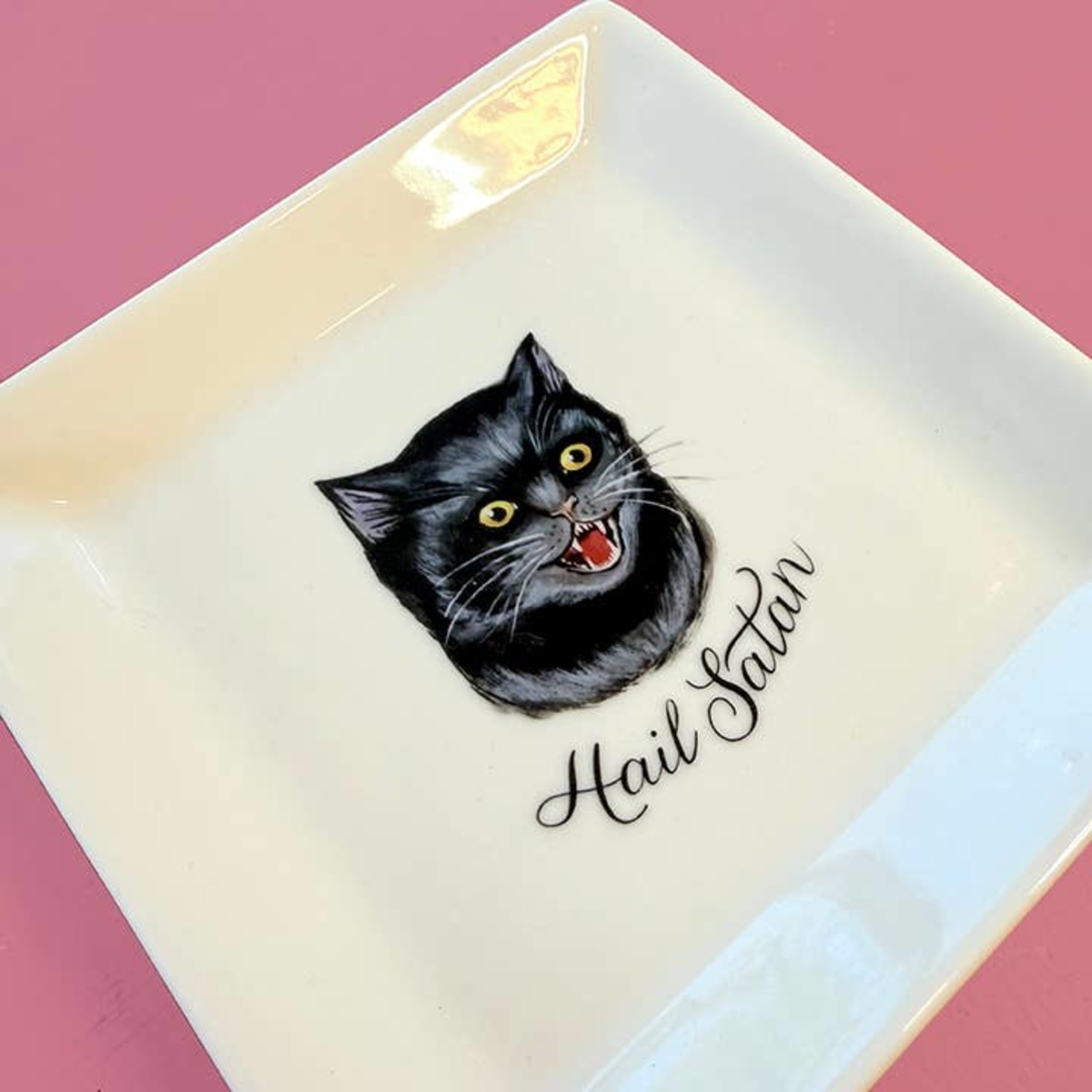 Dirty Lola Hail Satan Cat Trinket Tray - Image 2 of 2