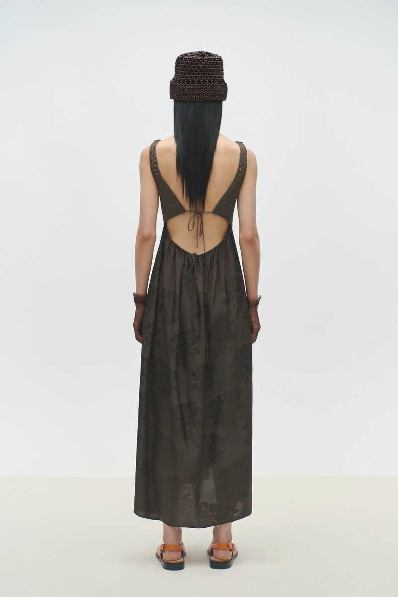 Cordera Handmade Crochet Dress - Dark Brown