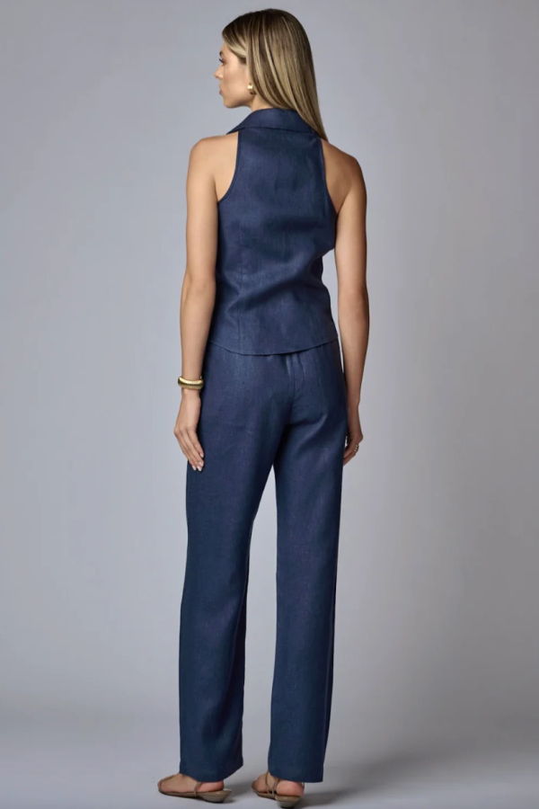 Hevron Michelle Pant - Indigo