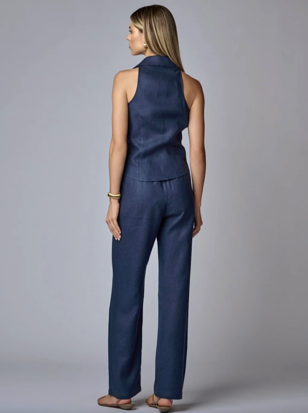 Hevron Michelle Pant - Indigo - Image 2 of 5