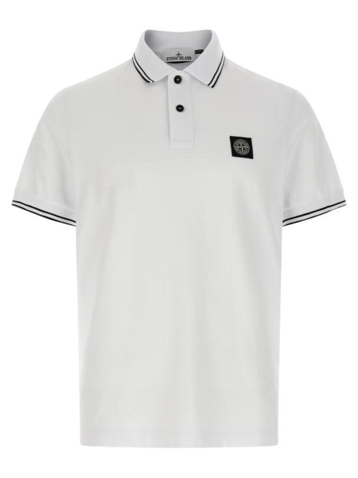 Stone Island Polo Shirt - White - Image 1 of 4