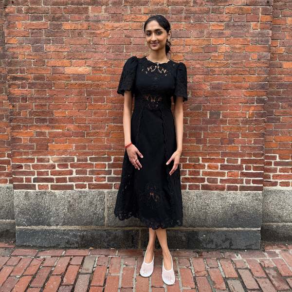chelsea and theodore embroidered dress Gianna Maxi Collared Shirtdress in Navy Nylon Faille main image 0