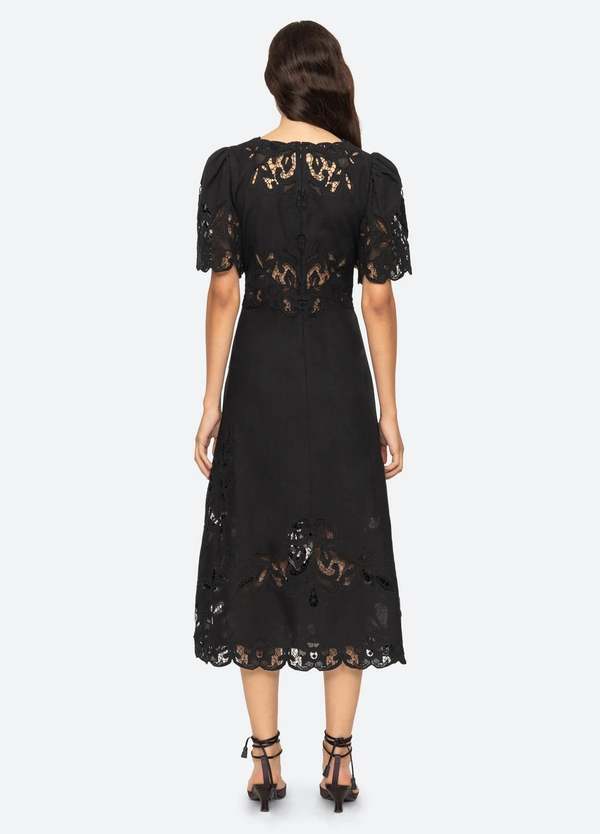 gianna embroidered maxi dress Ivory Embroidered Lace