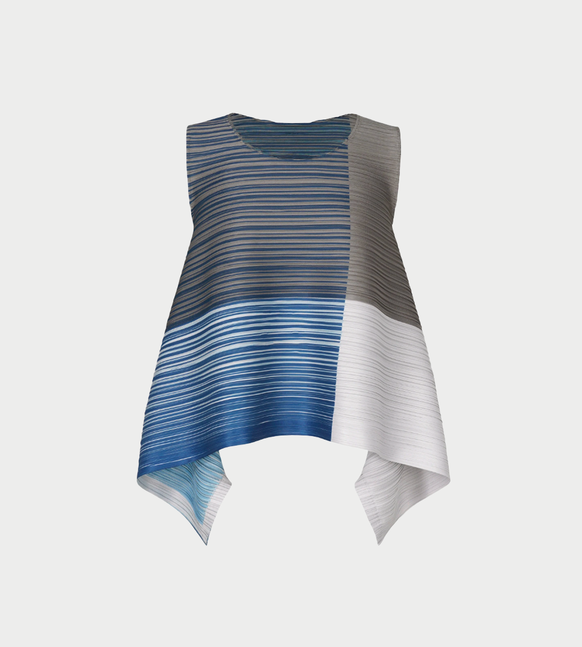 極美品✨PLEATS PLEASE 変形　ジャケット　ブルー　ベルト付き Issey Miyake Pleats Please Edgy Bounce Jacket in Blue