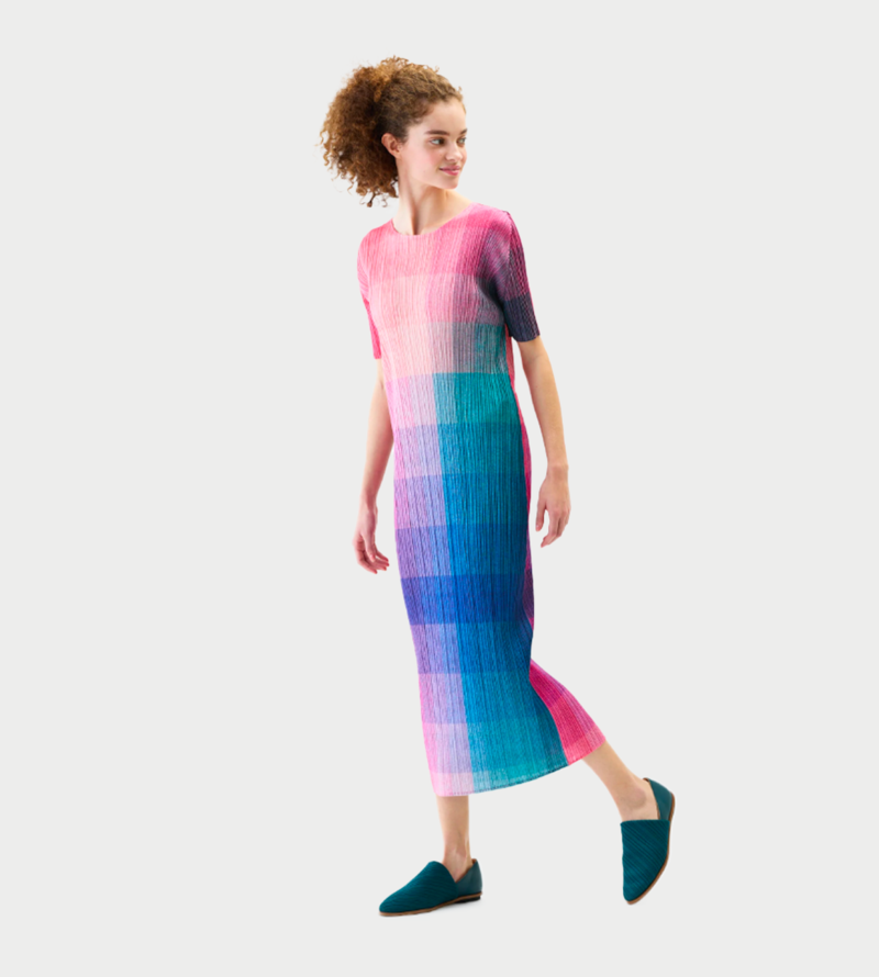 Pleats Please by Issey Miyake Photon Short Sleeve Dress - Pink