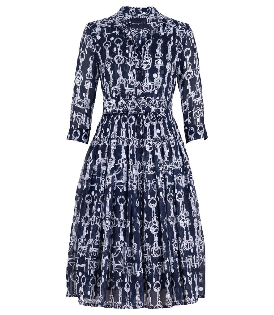 ワンピース SAMANTHA SUNG SS25 Dresses (ASTER SAFARI COBALT BLUE) Printed Aster Dress by Samantha Sung – Boyds