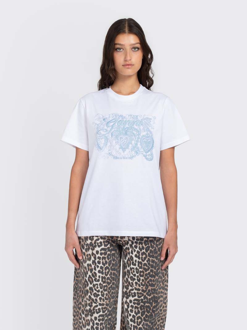 GANNI Basic Jersey Tシャツ Amazon.com: Ganni, Basic Jersey Bear T-Shirt, X-Small